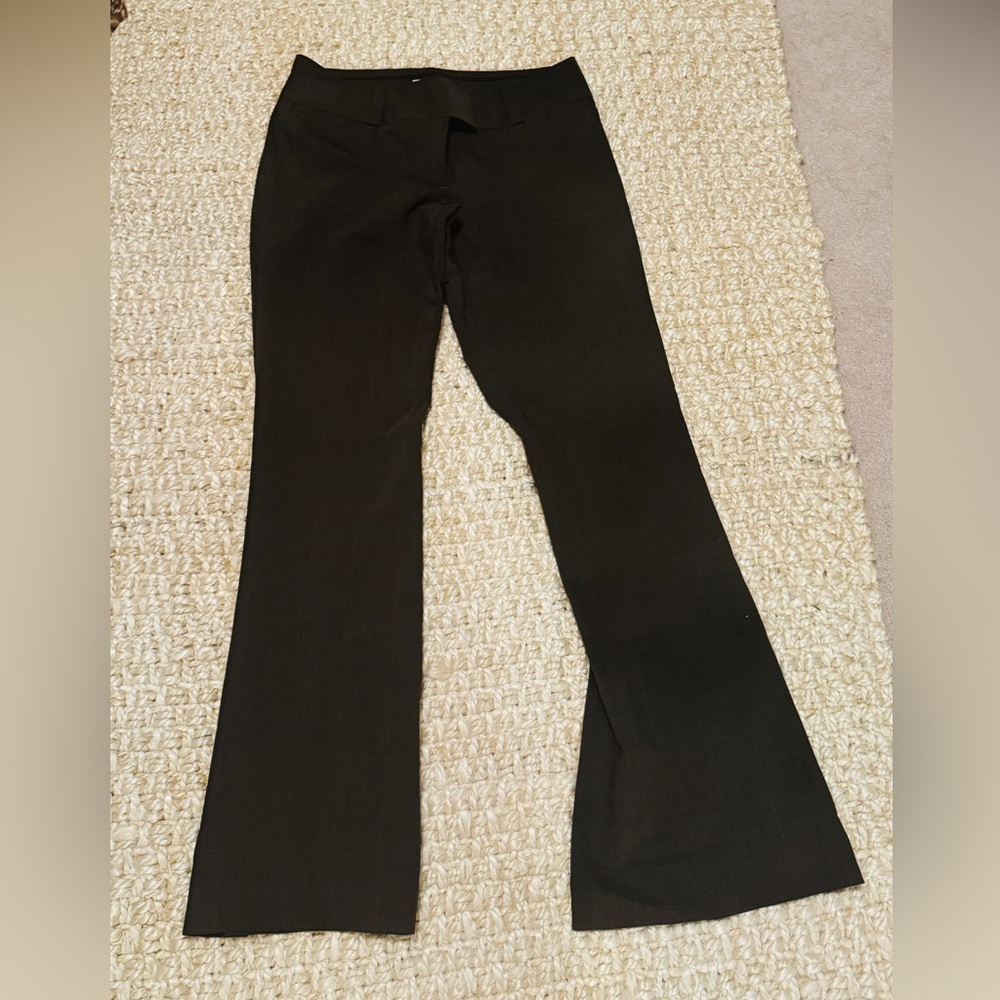 The Limited Brown Travel Suit Pants with Turquoise Pinstripes, Size 6, New